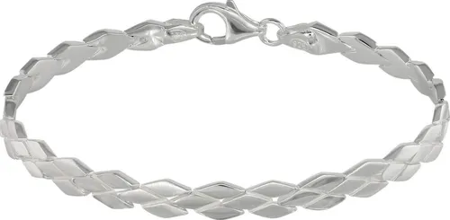 SilberDream 925 Sterling Silber Armband SDA4901JX - Elegantes Damenarmband aus 925er Sterling Silber, ca. 19cm lang, mit glänzenden und mattierten Elementen. Der sichere Karabinerverschluss macht es zum idealen Begleiter für jeden Anlass.