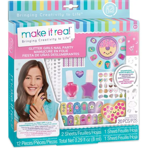 Make it real Theaterschminke Nagellacke - Set mit Dekoration, bunte Farben für kreative Kinder und fantasievolle Spielstunden