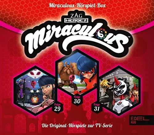 Edel:Kids Miraculous F29-31 (0217507KID) - Hörbuch für Kinder, spannende Abenteuer mit den beliebten Miraculous-Helden, ideal für kleine Fans und lange Autofahrten.