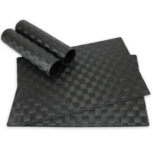 Moderne Tischsets in Schwarz im 4er Set in schwarz von matches21 HOME & HOBBY