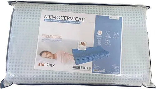 MemoCervical Guanciale In MemoryFoam BioSynex 1 Pezzo in blau von BIOSYNEX PHARMA ITALIA Srl