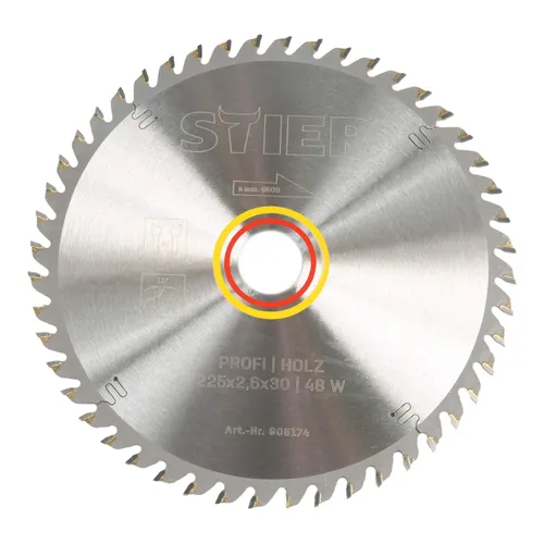 STIER Profi Kreissägeblatt Holz 225x2,6x30 48W von STIER