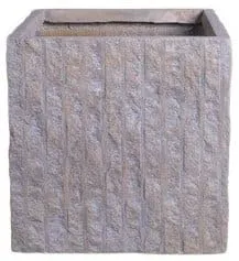 TrendLine Pflanztopf 32 x 32 x 32 cm grau braun strukturiert Körbe, Blumentöpfe, kästen & Untersetzer