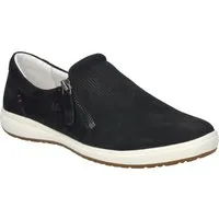 Josef Seibel Damen Slipper Caren 22 - Flexibler Mokassin - Damen-Sneaker mit Wechselfußbett und hoher Flexibilität durch Strobel-Machart. Ideal für den Alltag, bequem und stilvoll in klassischem Schwarz.