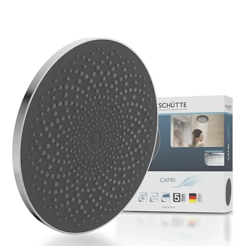 SCHÜTTE 69291 CAPRI Kopfbrause - Duscharmaturen mit innovativer Samtstrahl-Technologie für einen zarten Wassernebel und Anti-Kalk-Noppen für einfache Reinigung. Ein elegantes Highlight für jedes Badezimmer!