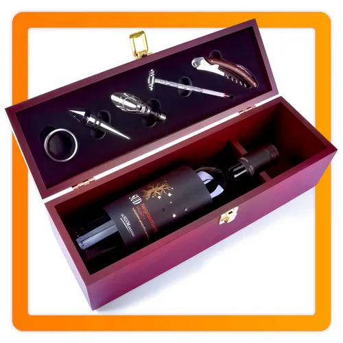 Geschenkbox Weinkiste Weinset Wein Holzkiste Box Flaschenöffner Schatulle Set