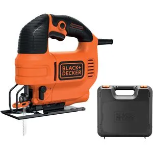 Black+Decker Elektro Stichsäge 520W KS701PEK - Sägen: 4-stufige Pendelhubstichsäge für präzise Schnitte in Holz, Metall & Kunststoff. Werkzeugloser Sägeblattwechsel und ergonomisches Design für komfortables Arbeiten.