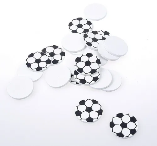 Deko AS Dekoobjekt Streudeko - Fußball - Tischdekoration - 3 cm - 24 Stück - 56012