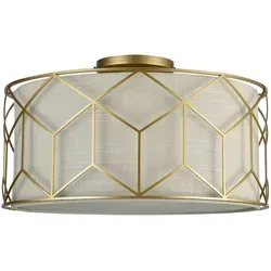 Maytoni Deckenleuchte House, Gold - Elegante Deckenleuchte aus Metall und Textil, zylindrisch mit 19 cm Durchmesser, sorgt für gleichmäßige Lichtverteilung – ideal für stilvolle Innenräume.