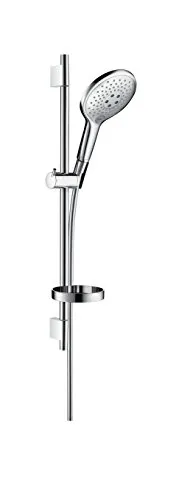 hansgrohe Raindance Select 150 Brause Set 27802000 - Brausegarnituren mit 3 Strahlarten, inklusive 1,60 m Schlauch für flexiblen Einsatz und modernes Design in Chrom.