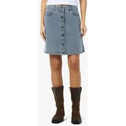 Noisy may NMRONNIE NW A SHAPE SKIRT - Modischer Sommerrock mit Knopfverschluss - Sommerröcke in Hellblau mit atmungsaktivem Jeansmaterial und asymmetrischem Saum, ideal für lässige Sommeroutfits.
