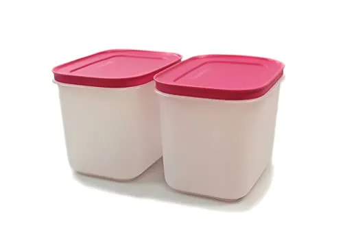 TUPPERWARE 2x Eis-Kristall Gefrierbehälter 1,1L hoch, PINK von Tupperware