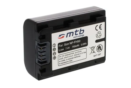 mtb more energy NP-FP50 / NP-FH50 Akku für Sony Digitalkameras Kamera-Akku kompatibel mit Akku-Typ Sony NP-FH50 750 mAh (7,4 V)