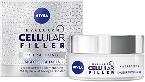 NIVEA Hyaluron CELLular Filler Anti-Age Tagespflege Creme (1 x 50 ml), schützende Tagescreme mit LSF 15, wirksame Anti Falten Feuchtigkeitscreme