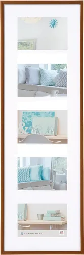 Galerierahmen New Lifestyle 5x 10x15 cm in Bronze - Bilderrahmen für 5 Fotos im Format 10x15 cm, aus hochwertigem Kunststoff mit Passepartout und eleganter Bronze-Oberfläche – ideal für kreative Wandgestaltungen.