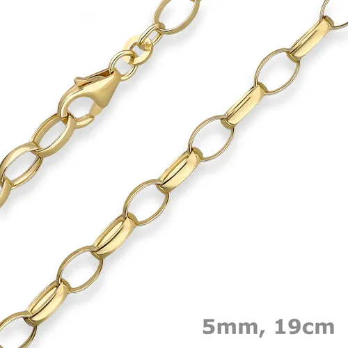 Schmuck Krone Goldarmband 5mm aus 333 Gelbgold 19cm - Elegantes 5mm Erbsketten-Armband aus 333 Gelbgold mit massiver Ausführung und Karabinerverschluss. Ideal für besondere Anlässe. Hergestellt in Deutschland und in einem stilvollen Schmucketui verpackt.
