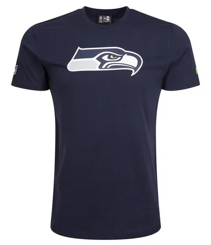 New Era Seattle Seahawks NFL Team Logo T-Shirt - L - Herren-Shirts, offizielle NFL Lizenzware von New Era, perfekt für Fans und Sportbegeisterte