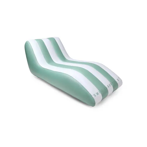 Swim Essentials Luftmatratze Premium Lounge Grün/Weiß 180 x 99 cm