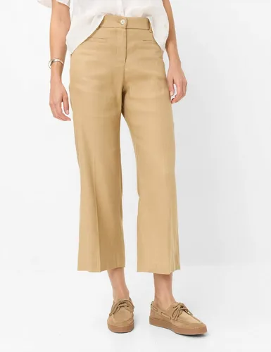 Brax Damen Culotte Style MAINE S GOLDEN BEIGE, Gr. 38K - Elegante Culotte in Golden Beige aus hochwertigem Leinen, ideal für einen lässigen und stilvollen Look im Sommer.