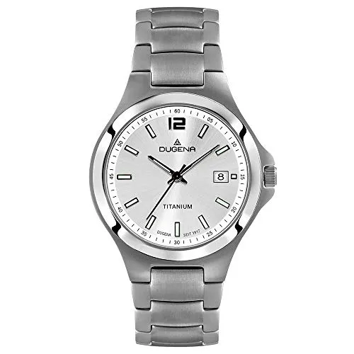 Dugena Herren-Armbanduhr 4460661 Titan - Eleganz trifft auf Präzision - Armbanduhren für Herren mit robustem Titangehäuse, edlem Saphirglas und wasserdicht bis 5 bar. Ideal für stilbewusste Männer, die Wert auf Qualität legen.