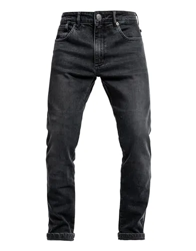 John Doe Pioneer Mono Motorrad Jeanshose W38 L32 - Schwarz - Hochwertige Motorradhose für Herren in Größe W38 L32, bietet optimalen Schutz und Komfort für Fahrten. Ideal für stilbewusste Biker.