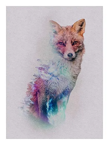 Komar Wandbild | Animals Forest Fox | Poster, Bild, Wohnzimmer, Schlafzimmer, Dekoration, Kunstdruck | ohne Rahmen | P084B-30x40 | Größe: 30 x 40 cm (Breite x Höhe)