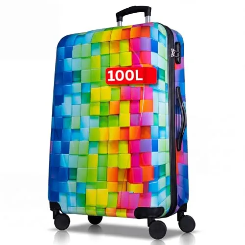 NOWI Trolley Hartschalenkoffer 78 cm – leicht mit 4 Rollen und Zahlenschloss