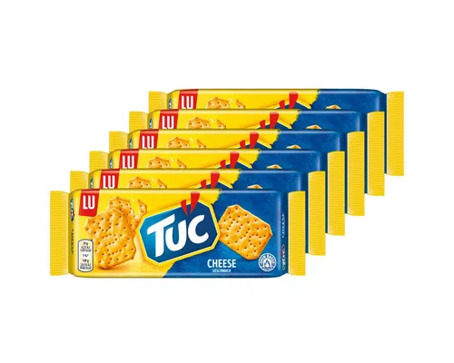 Tuc Knabberei, Tuc Cracker Cheese Snack Salzgebäck mit Käse Geschmack 100g 6er Pack