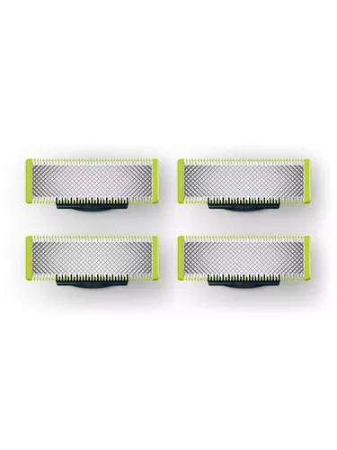 Ersatzklinge OneBlade QP240/50 - 4 Stück - Pflege: Hochwertige Edelstahlklingen, kompatibel mit verschiedenen OneBlade Modellen, für präzises Trimmen und Rasieren, empfohlenen Austausch alle 4 Monate.