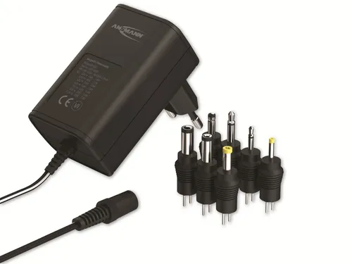 ANSMANN AG APS 600 - 12V Netzteil mit 7 Adaptern, kompakt und vielseitig für internationale Anwendungen