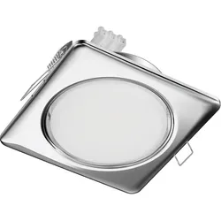 ledscom.de Deckeneinbauleuchte ZOBE II, chrom glänzend, eckig, 11 x 11cm, 1038lm, warmweiß