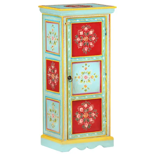 vidaXL Highboard Handbemalt aus Mango Massivholz 40x30x90 cm