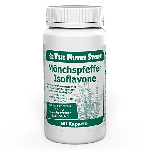 Mönchspfeffer 10 mg Extrakt Isoflavone 46 mg - Nahrungsergänzungsmittel mit Mönchspfeffer Extrakt, Rotklee-Kopoubohnen-Isoflavonen, Borretschsamenöl und Vitamin B6