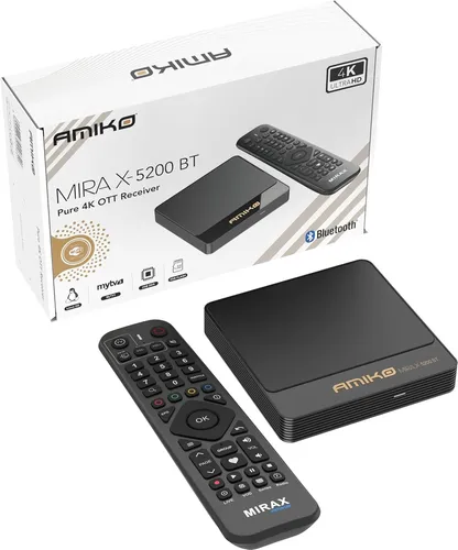 Amiko Mira X-5200 BT Bluetooth Fernbedienung 4K Pure OTT Receiver 2GB DDR3 8G UH