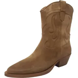Alpe Sport Damen Stiefelette in Braun - Größe 36 - Elegante Stiefelette aus Velourleder in der Farbe cuero babysilk. Mit einem komfortablen Trichterabsatz von 4,5 cm ideal für modische Auftritte. Perfekt für jeden Anlass!