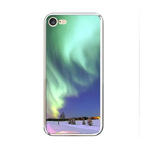 König Design Handyhülle Kompatibel mit Apple iPhone 7 / iPhone 8 / iPhone SE 2020 / iPhone SE 2022 Hülle TPU Eckenschutz Stoßfest Dünn Kratzfest Schutzhülle - Polarlichter