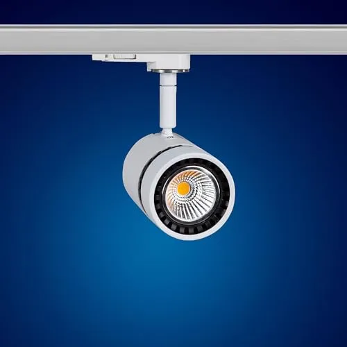 Mextronic 3-Phasen-Strahler - LED-Schienenleuchte inkl. Adapter - Leuchtbänder-Schienen mit vielseitigem Adapter für verschiedene Systeme, energieeffizient und langlebig mit 40.000 Stunden Lebensdauer und geringer Wärmeentwicklung.