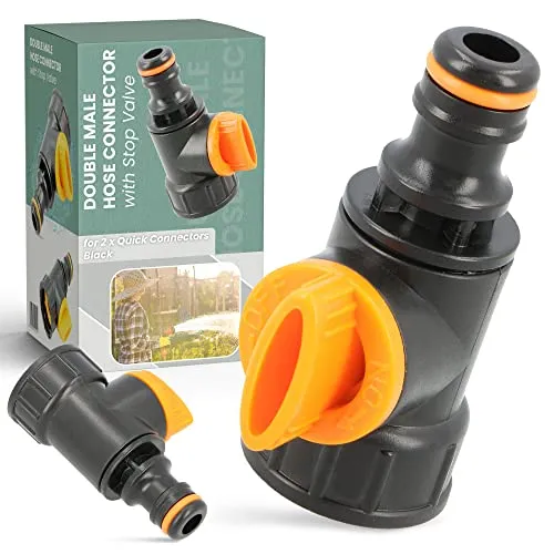 Hahnanschluss für Schnellkupplung mit Regulierventil Wasserhahn Adapter Hahnverbinder Anschluss mit Schnellkupplung für Gartenschlauch Wasserschlauchleitung