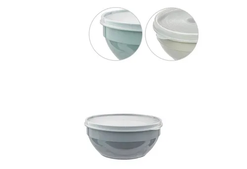 Centi Aufbewahrungsschüssel ODER 1,5L – 3er Set farbig sortiert, Kunststoff, (3er-Set), Schüsselset mit transparenten Deckel