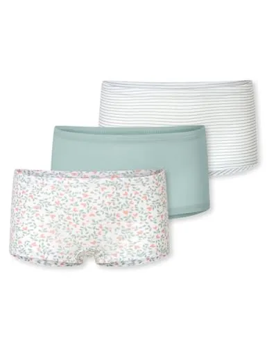 Schiesser Mädchen 3 Pack Unterwäsche Shorts - Hohe Passform aus 95/5 Organic Bio Baumwolle - Unterhosen für Mädchen, flache Nähte und weicher, elastischer Single Jersey sorgen für hohen Tragekomfort.
