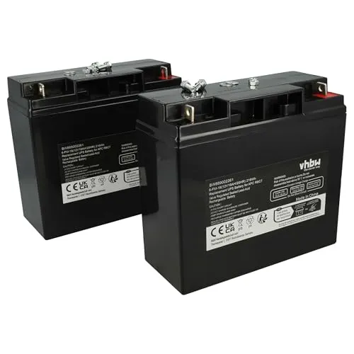 vhbw 2X Akku Ersatz für APC AP1250, AGM09, RBC7, BT12-18, RBC50 für USV (18000 mAh, 12 V, AGM)