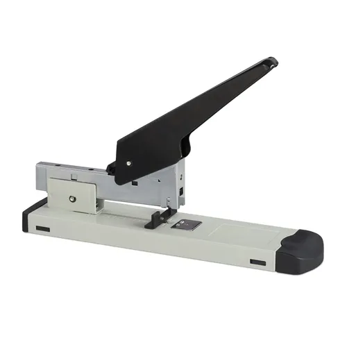 Heftgerät Profi Tacker Klammermaschine 740 g grau - Hochwertiger Langarm Hefter aus Stahl, ideal für professionelle Anwendungen. Mit einer praktischen Breite von 6,5 cm und einer Herstellergarantie von 1 Jahr.