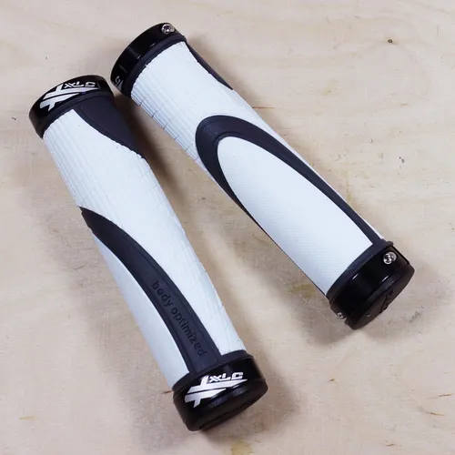 XLC Griffe Sport BO GR-S23 weiß grau mit Schraubensicherung Breite ca. 134 mm