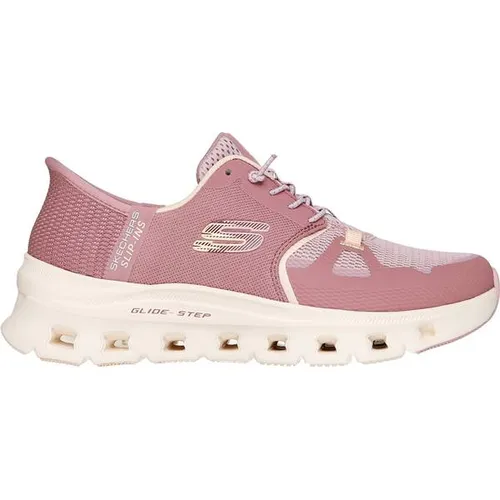 Skechers Damen Glide-Step Pro Sneaker - Dark Mauve, 39 EU - Damen-Sneaker mit luftgekühltem Memory-Schaum, maschinenwaschbar und vegan – perfekt für den täglichen Komfort.