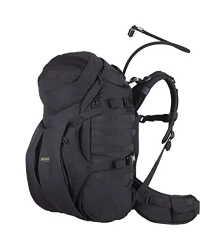 Source Tactical Herren Double D Trinkrucksack, Black, 45 L mit 3L Wasserblase - Trinkblasen Rucksack mit innovativer 45° Winkel Konstruktion für optimale Bewegungsfreiheit im Liegen. Ideal für Outdoor-Aktivitäten und lange Abenteuer.