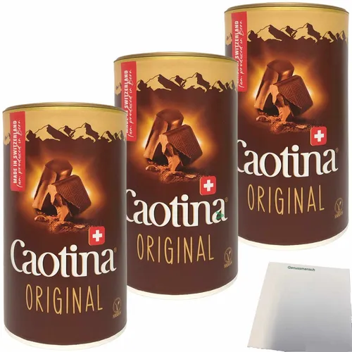 Caotina Original Kakaopulver Getränkepulver mit Schweizer Schokolade 3x500g usy
