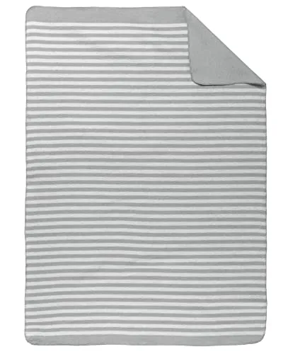 biberna Melange Flanell Decke 150x200cm in grau von biberna