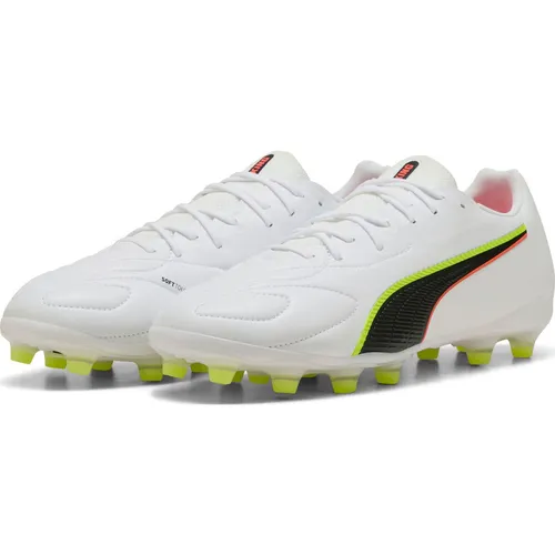 Puma King 20 Match Fg/Ag puma white-glowing red-yellow alert (01) 6