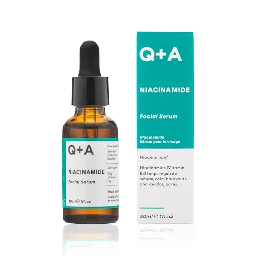 Q+A Niacinamid Serum, eine charakteristische Mischung aus Ananas, Passionsfrucht, Pfirsich, Goji-Beere und Melonenmelone, reich an Antioxidantien, schützt die Haut, während sie Feuchtigkeit spendet