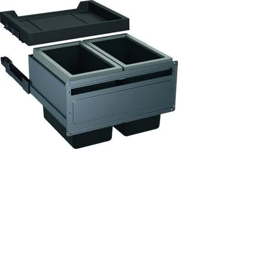 Franke FX 60 Abfalltrennung 2-fach - Einbau Abfallsammler aus Kunststoff, ideal zur effizienten Mülltrennung mit 52 l Kapazität, perfekt für moderne Küchen.